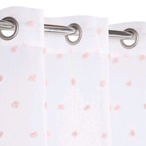 New with tags! Pom Pom Voile Sheer White and Pink Polka Dot Curtain Panels